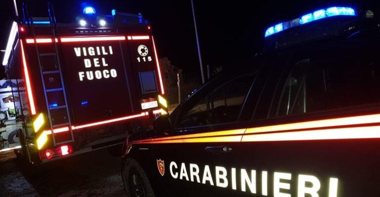 carabinieri e vigili del fuoco