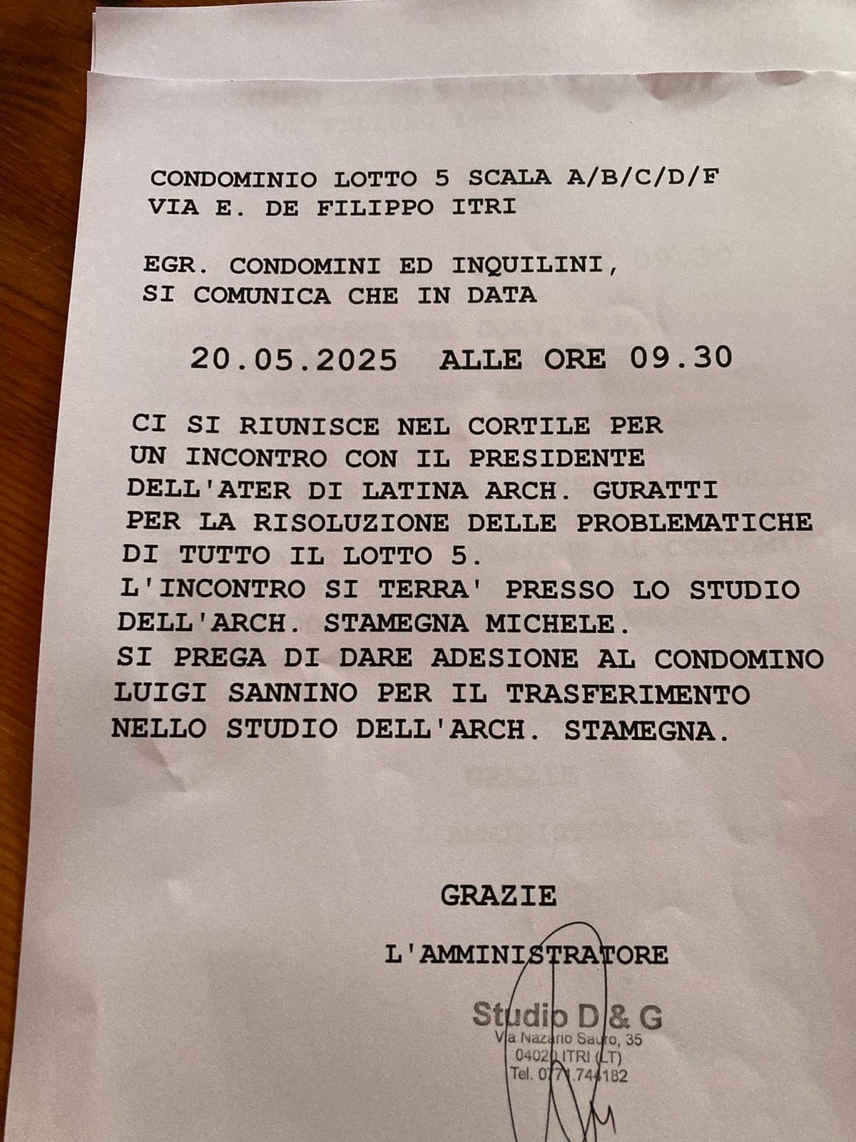 comunicazione cittadini Itri