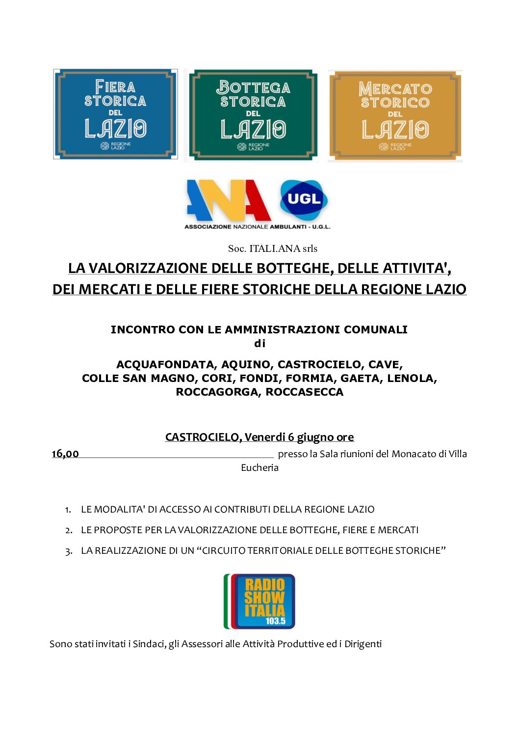 LOCANDINA 6 GIUGNO 2025 - AMMINISTRAZIONI