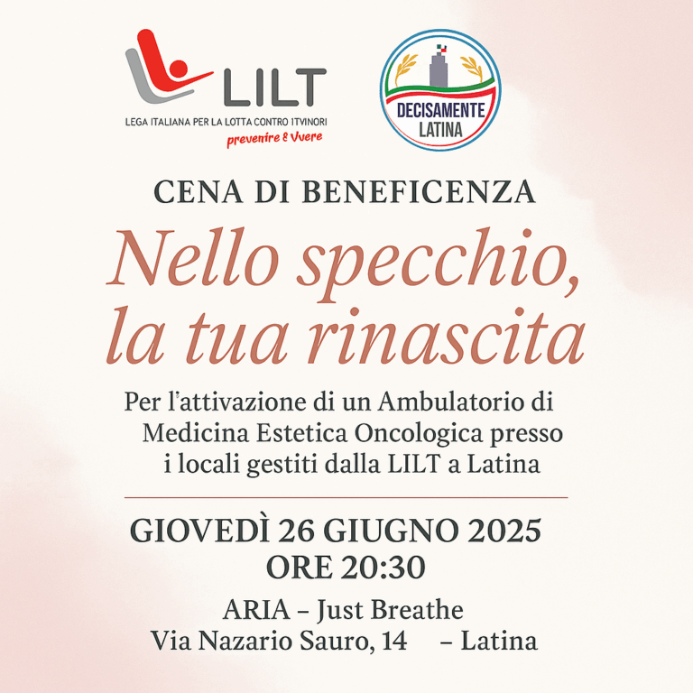 locandina cena beneficenza quadrata