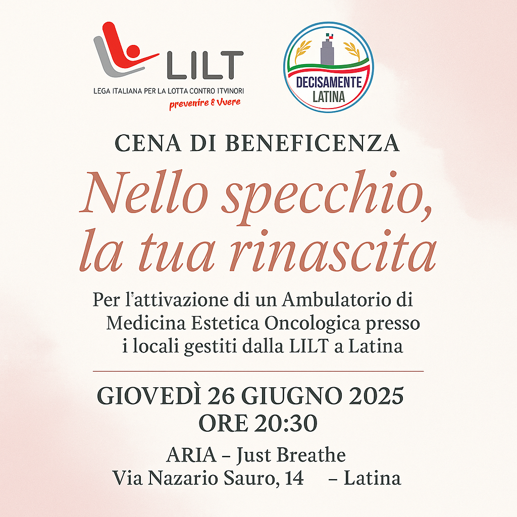 locandina cena beneficenza quadrata