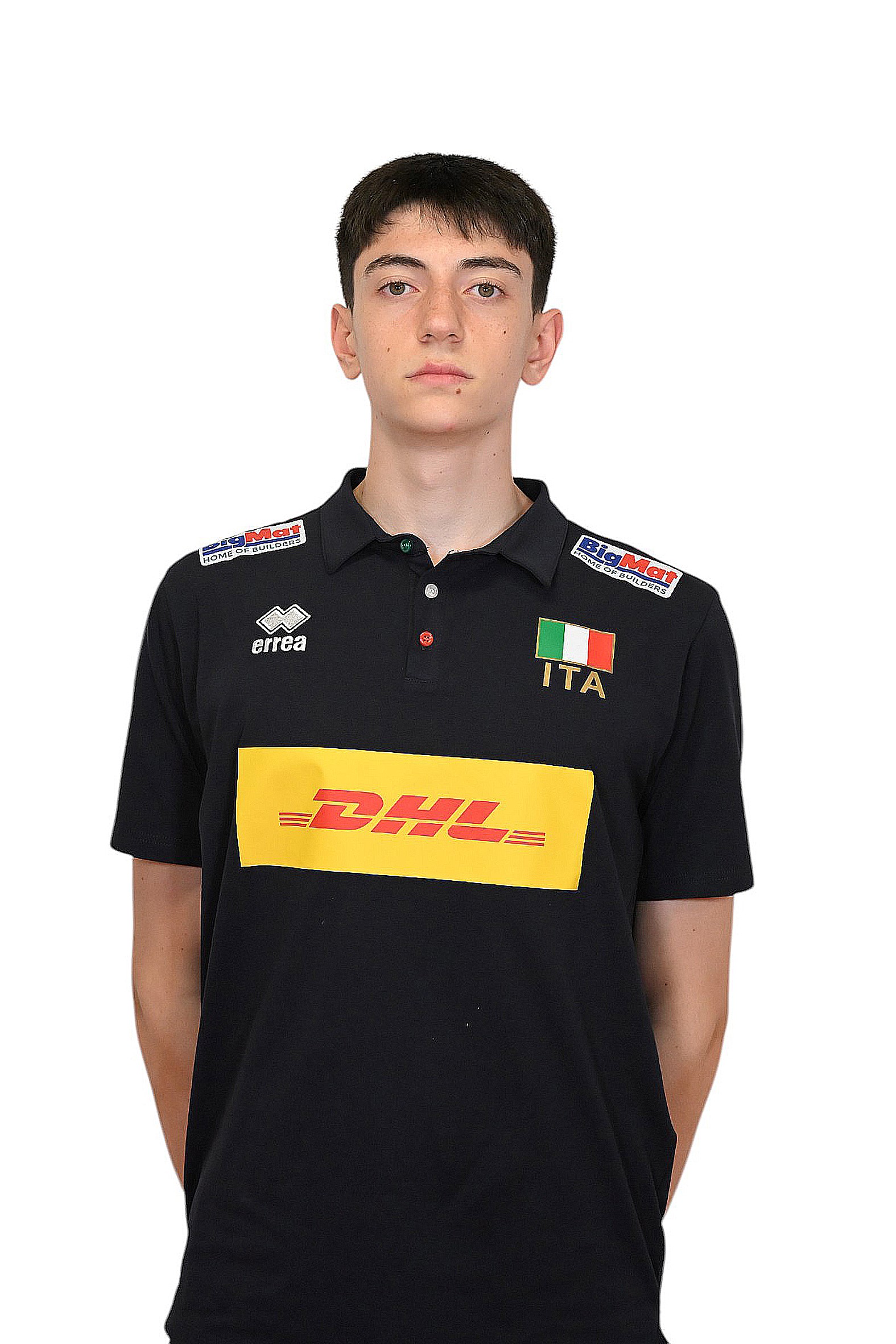 Jacopo Tosti con la maglia della nazionale