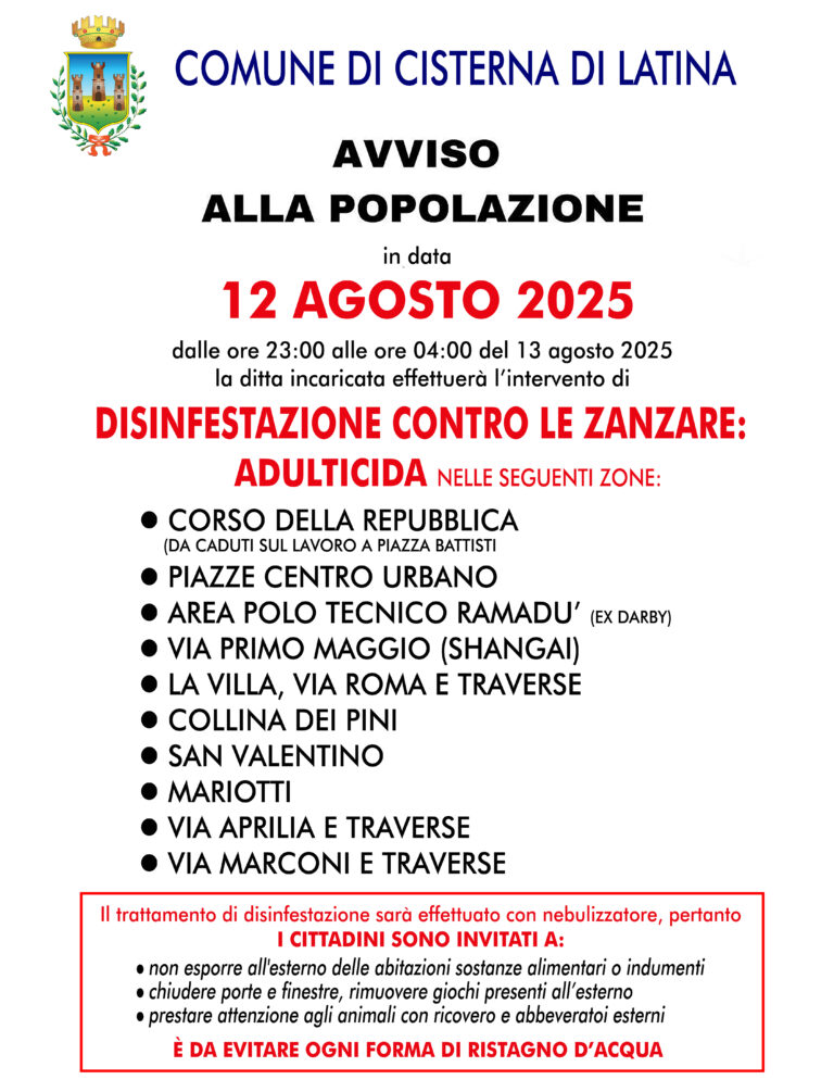 WEST NILE - intervento 12  agosto 2025