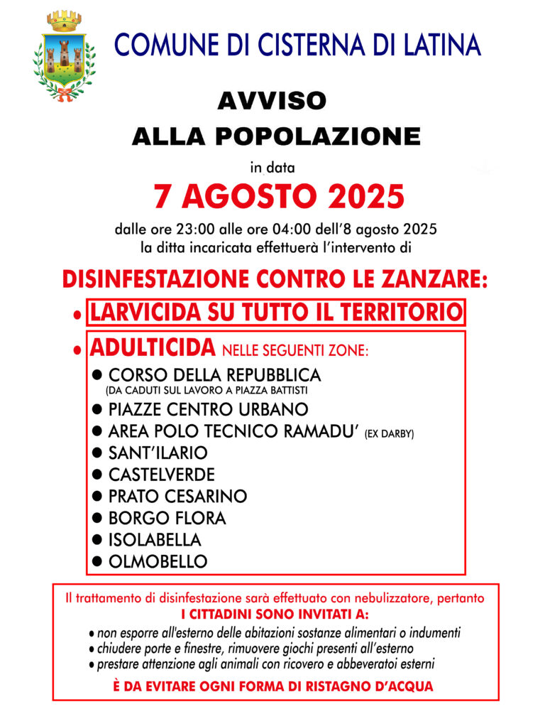 WEST NILE - intervento 7 agosto