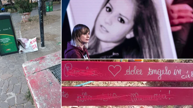 alessandra-verni-con-unimmagine-di-pamela-e-il-blitz-dei-vandali-a-roma