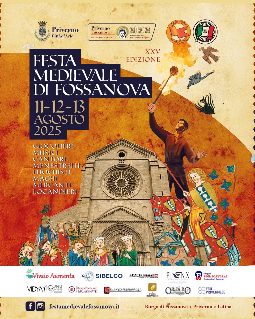 grafica festa medievale fossanova 2025