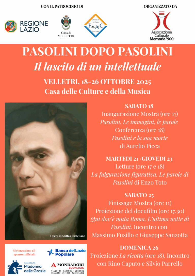 LOCANDINA PIER PAOLO PASOLINI