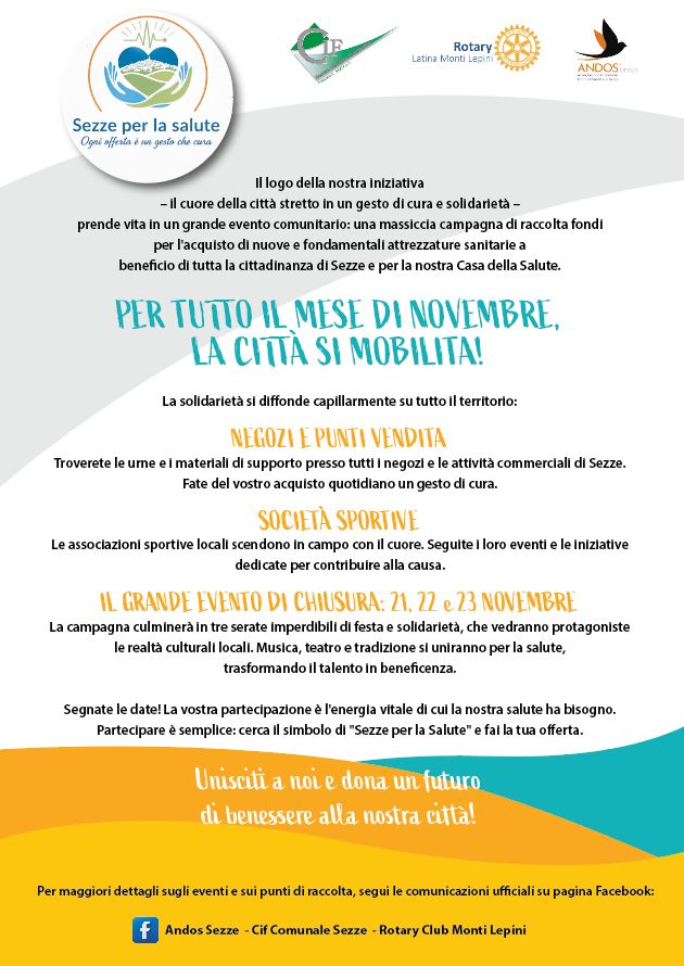 Locandina raccolta fondi