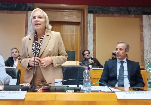 il sindaco Matilde Celentano e l'assessore Franco Addonizio